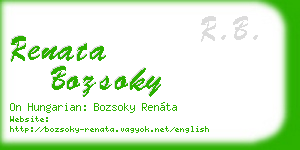 renata bozsoky business card