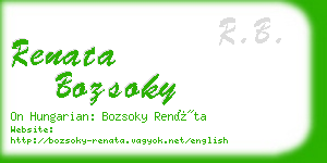 renata bozsoky business card